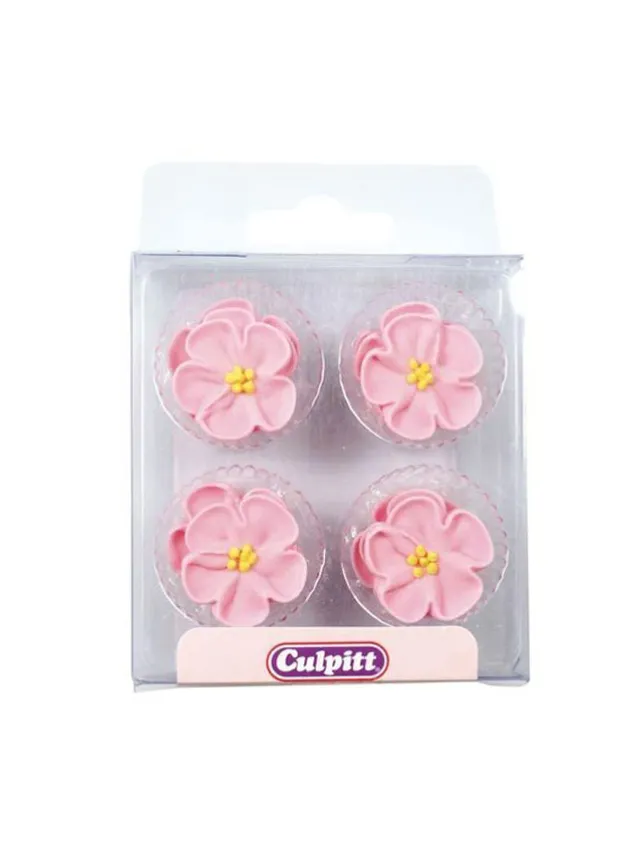 Tårtdekoration Rosa vildrosor – Sockerdekoration – Culpitt