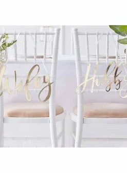 Wifey & Hubby Bröllopsdekoration i guld