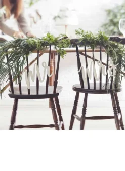 Wooden Mr & Mrs Chair Signs Beatiful botanics
